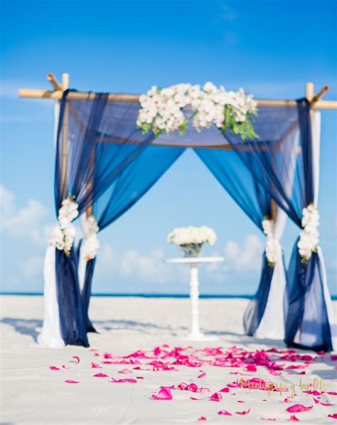 navy beach wedding